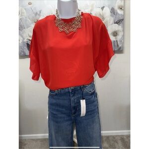 Banana Republic Vibrant Red Blouse NWT 100% Authentic.